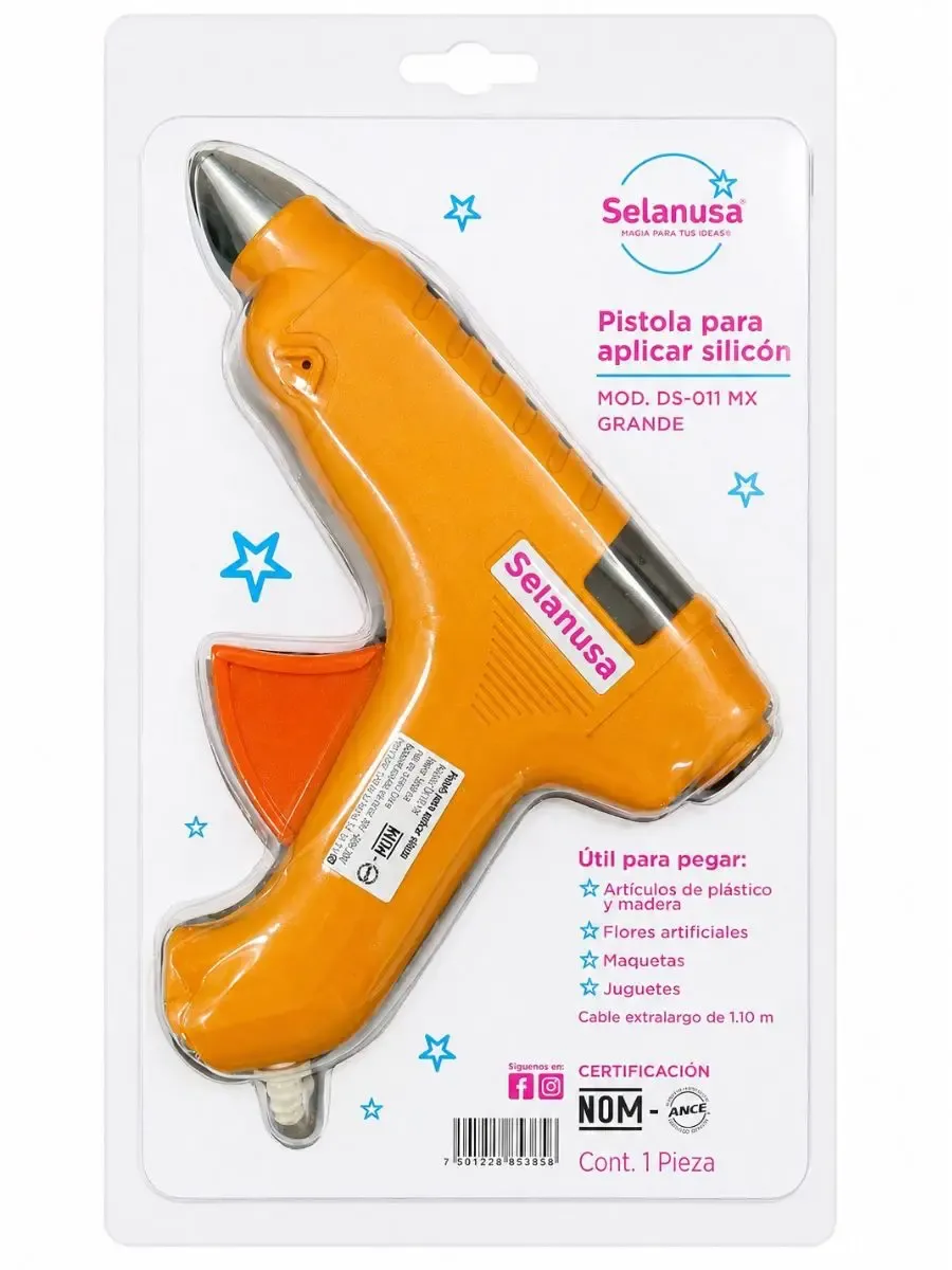 Pistola de silicón grande Selanusa modelo DS-011MX para uso rudo.