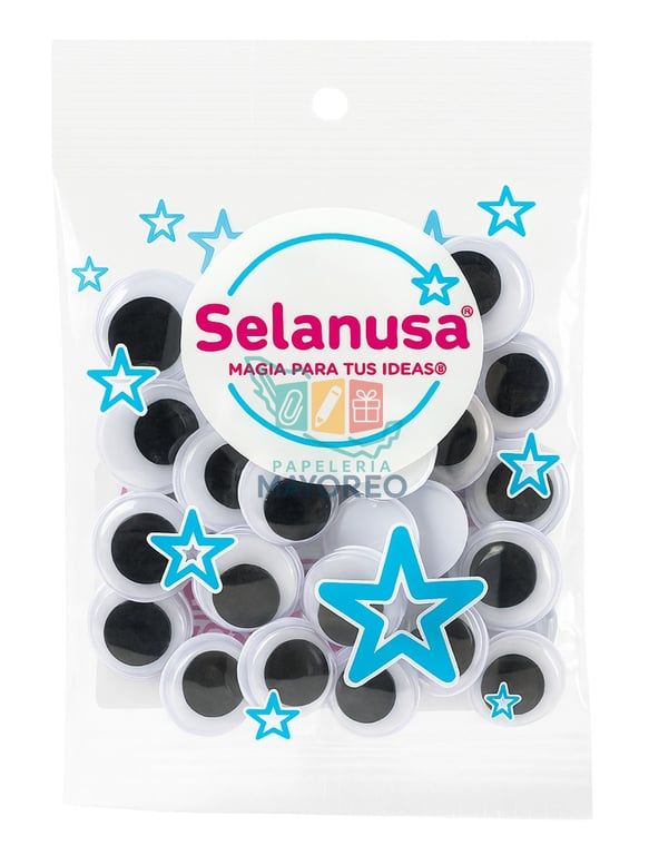 Ojos movibles redondos N.20mm c/20 pz