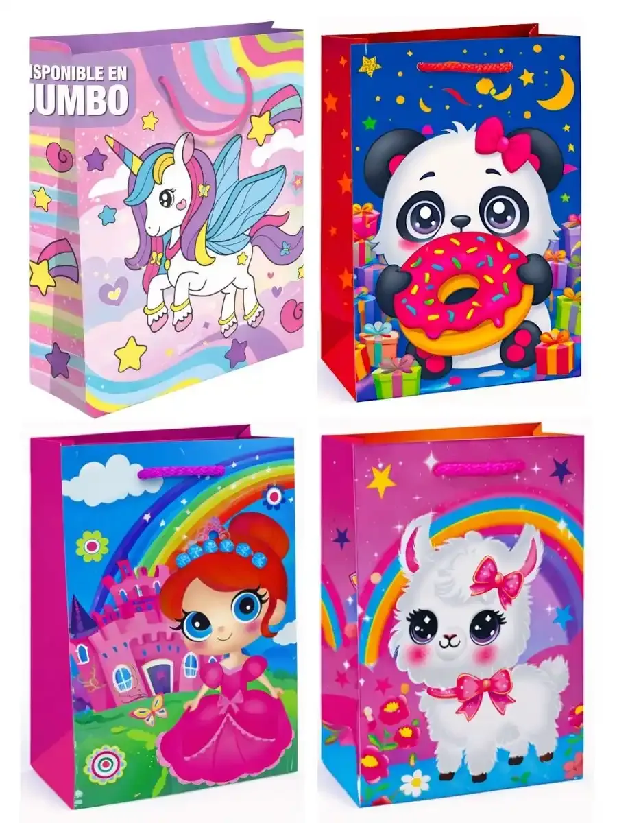 Bolsa de Regalo Grande Niña Surtido (10 pzas) Paquete de 10 etiquetas de cartón tipo estrella para precios.