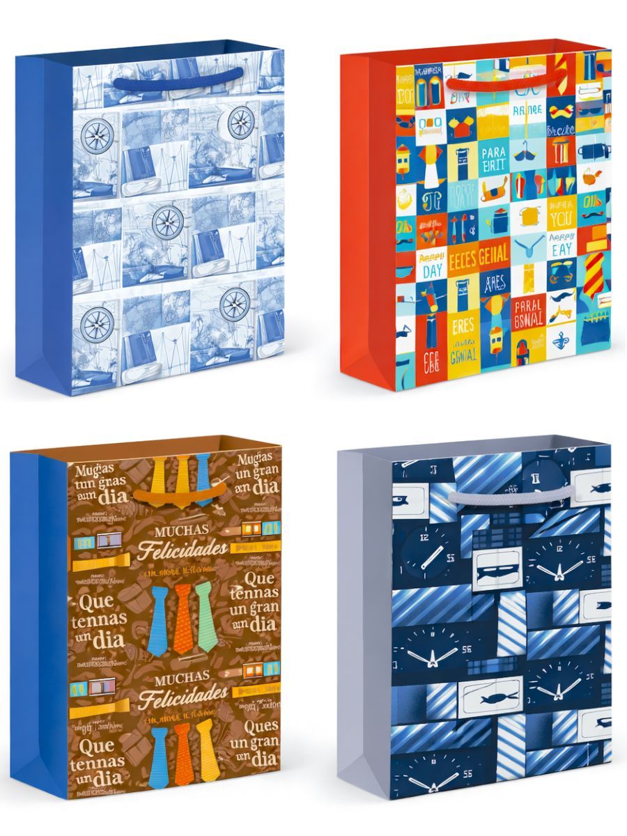 Paquete de 9 bolsas de regalo chicas Padcolor Luxemburgo al mayoreo.