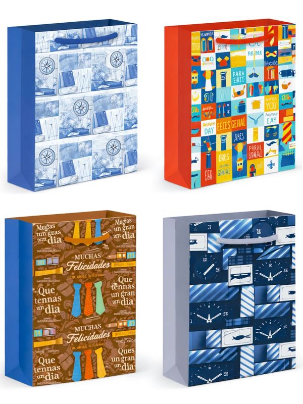 Paquete de 9 bolsas de regalo chicas Padcolor Luxemburgo al mayoreo.