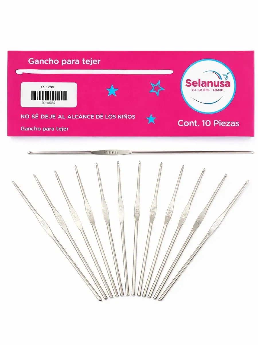 Detalle de la punta de acero de precisión 1.25mm para tejido.