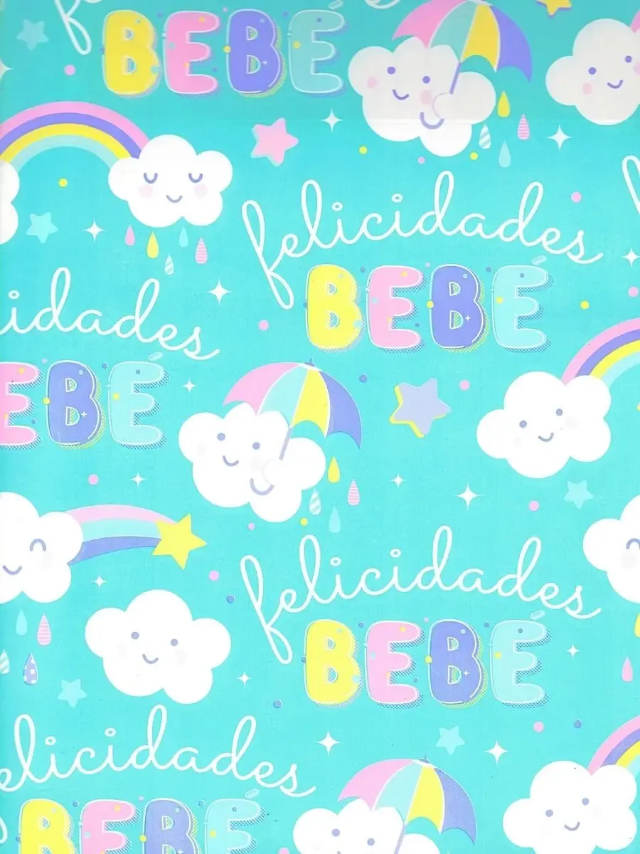 Papel de Regalo Bebé Nubes (P58) - 10 pzas Mayoreo Papel de Regalo Bebé Nubes (P58) - 10 pzas Mayoreo