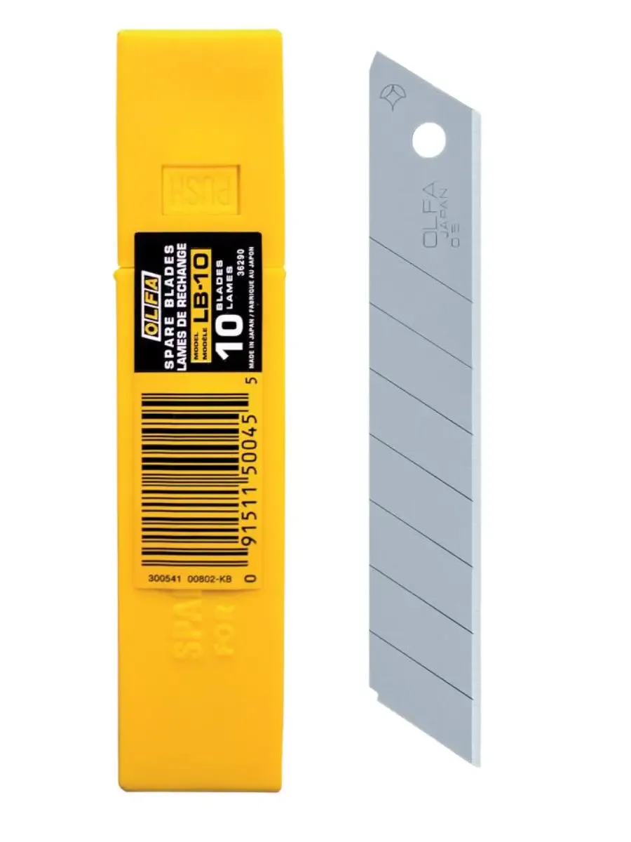 Repuesto Cuchilla Cutter Grande 18mm con 10 pzas Tubo con 10 repuestos de cuchilla para cutter grande de 18mm.