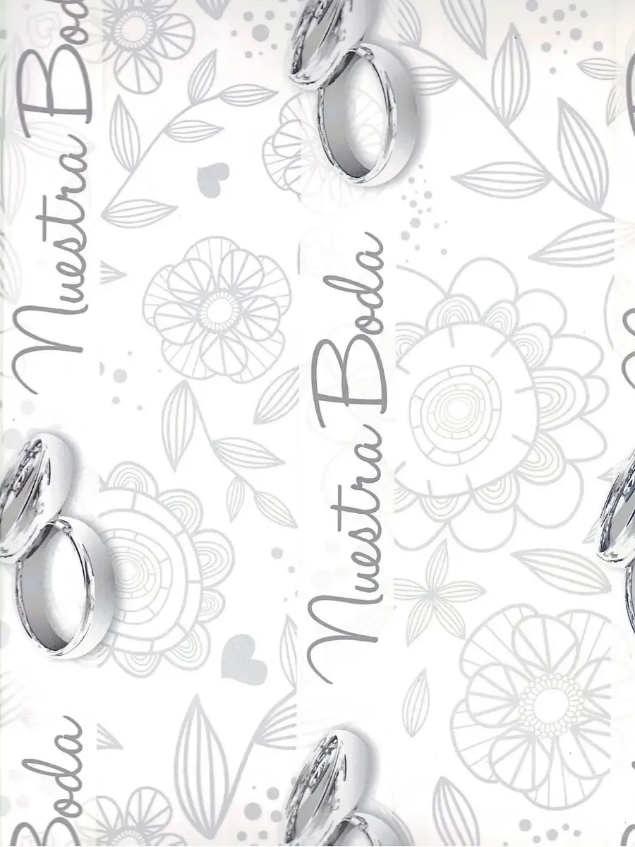 Papel de Regalo Nuestra Boda (P74) - 10 pzas Mayoreo Papel de Regalo Nuestra Boda (P74) - 10 pzas Mayoreo