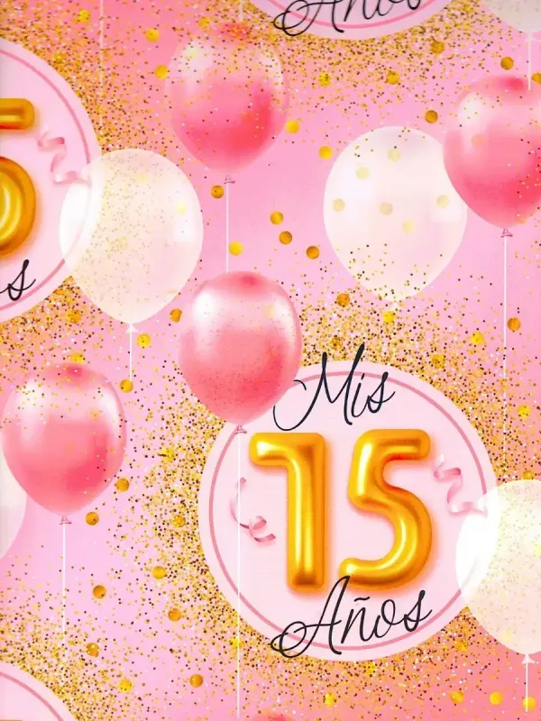 Papel de Regalo XV Años Pink (P86) - 10 pzas Mayoreo