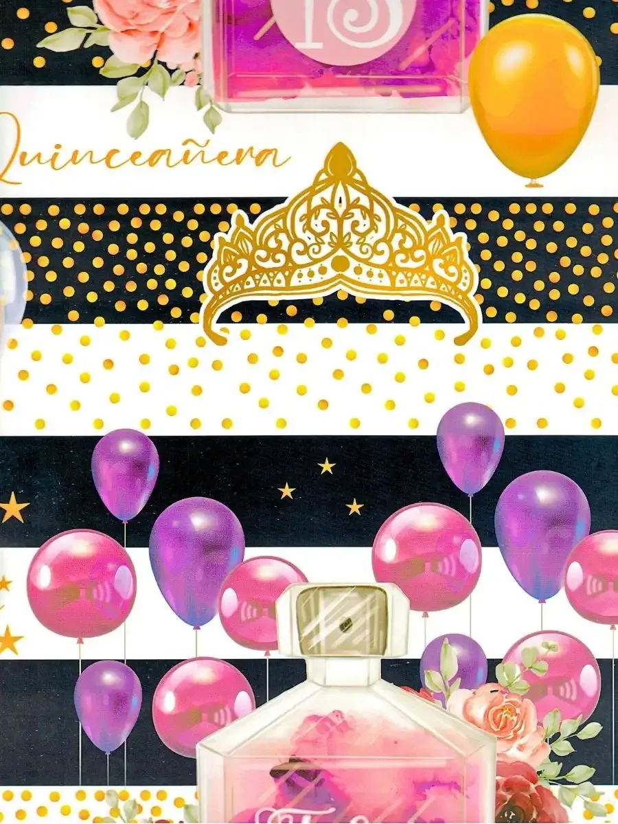 Papel de Regalo Quinceañera (P95) - 10 pzas Mayoreo