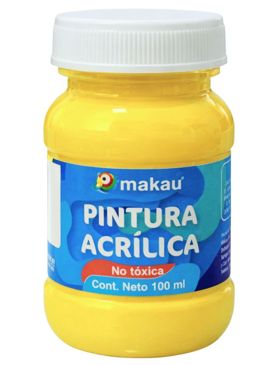Pintura Acrílica Makau Amarillo Canario 100ml