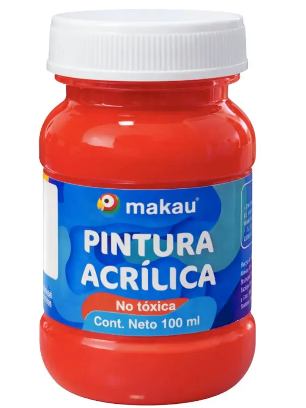 Pintura Acrílica Makau Rojo 100ml Pintura Acrílica Makau Rojo 100ml