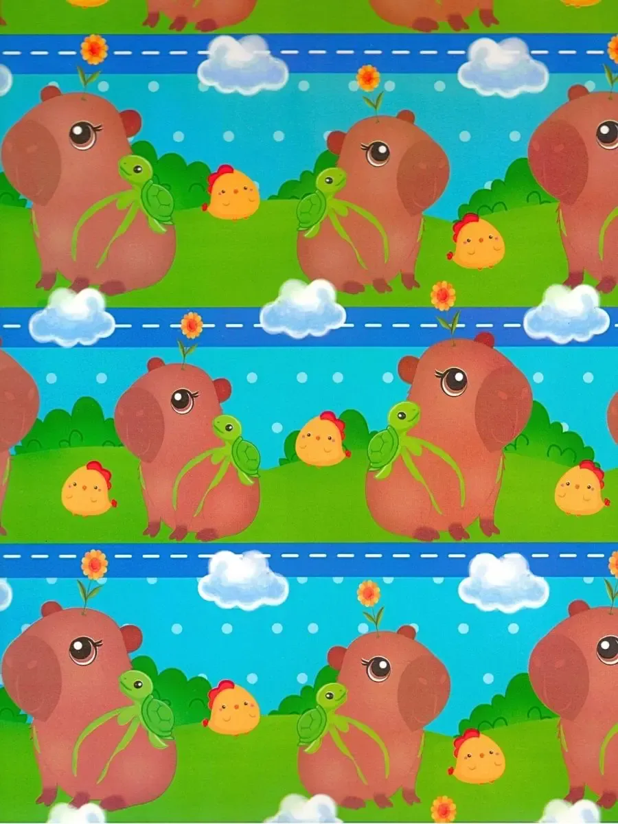 Papel de Regalo Capibara Pradera (P99) - 10 pzas Mayoreo Papel de Regalo Capibara Pradera (P99) - 10 pzas Mayoreo