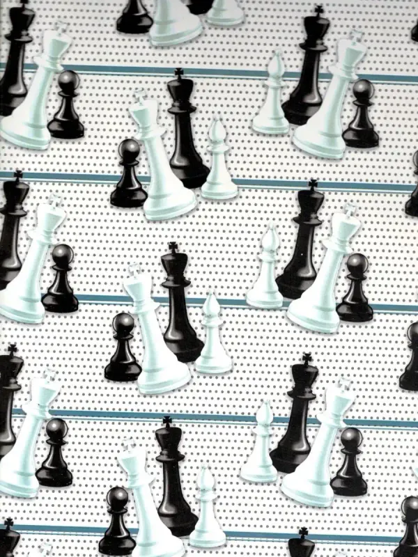 Papel de Regalo Piezas de Ajedrez (mod101) - 10 pzas Mayoreo