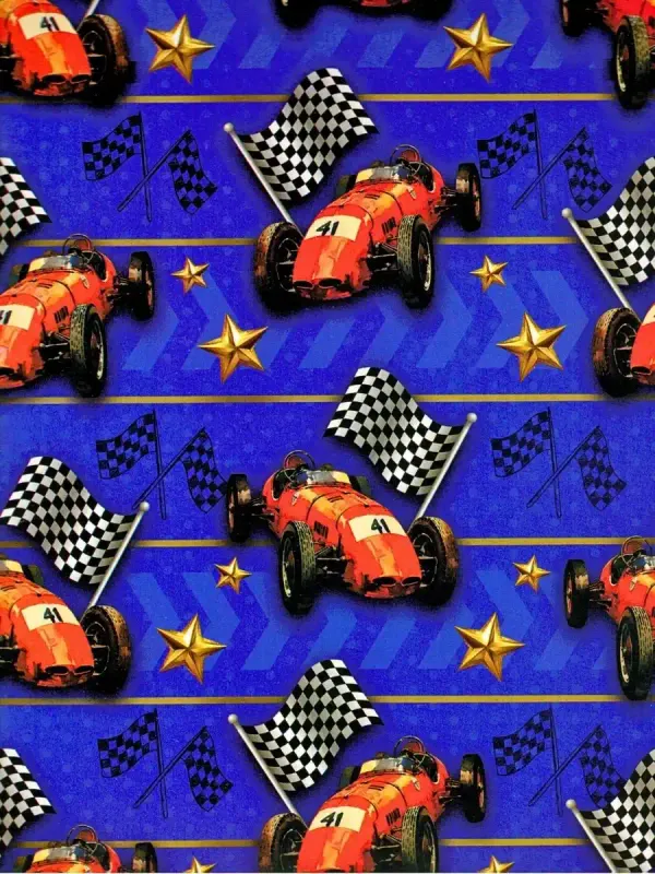 Papel de Regalo Coche Carreras (P103) - 10 pzas Mayoreo