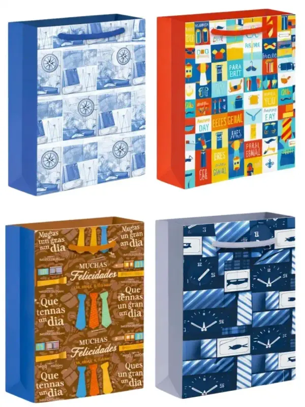 Paquete de 9 bolsas de regalo Padcolor diseño Luxemburgo.