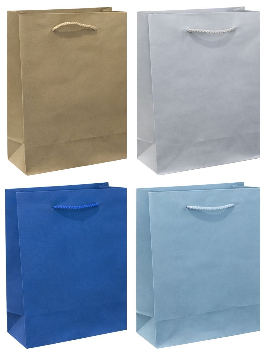 Bolsas Kraft Colores Lisos 1 Med (9 pzs) - 29x20 cm Paquete de 9 bolsas de regalo Kraft colores lisos marca Padcolor.