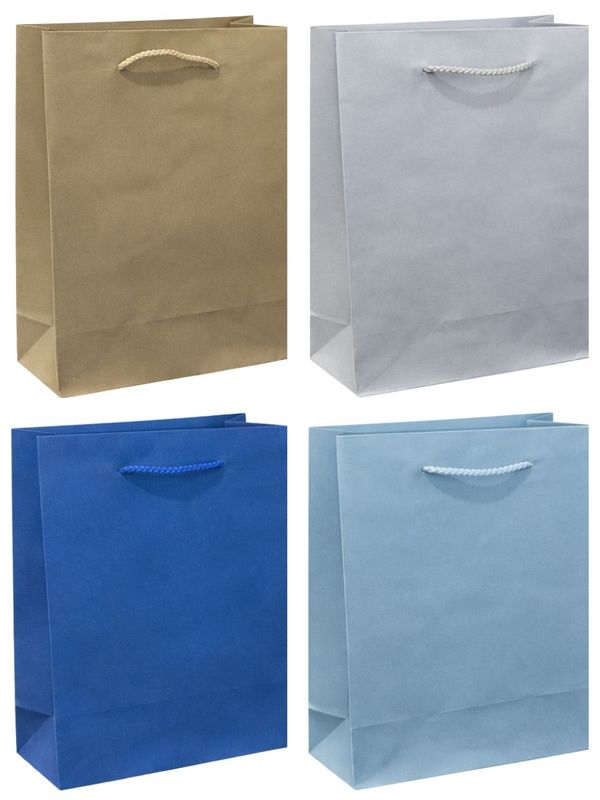 Paquete de 9 bolsas de regalo Kraft colores lisos marca Padcolor.