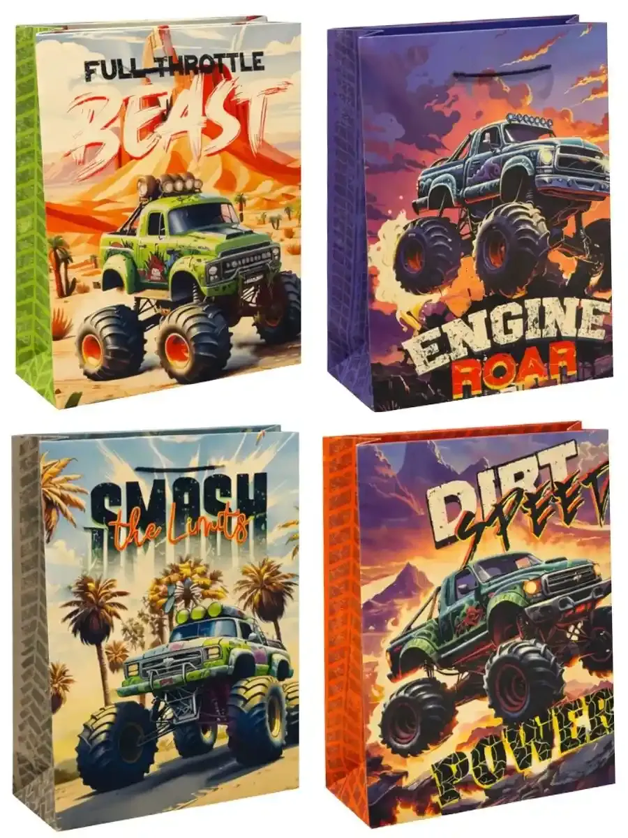 Bolsas de Regalo GR "Power" (8 pzs) - 36x25 cm