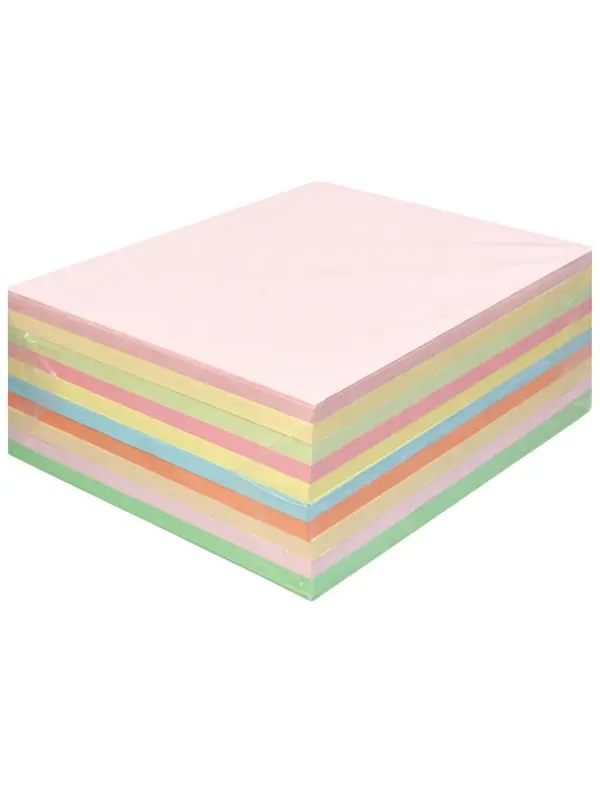 Resma de 1,000 hojas de colores pastel surtidos tamaño carta.