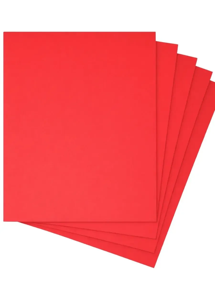 Cartulina Fluorescente Rojo (Paq. 10 pzs) Paquete de 10 cartulinas fluorescentes rojo neón.