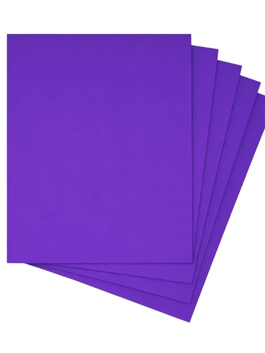 Paquete de 10 cartulinas fluorescentes morado neón.