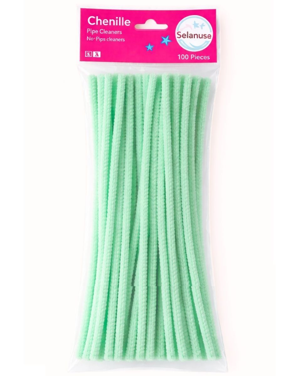 Limpiapipas Verde Pastel #91 – Chenille c/100 pzas