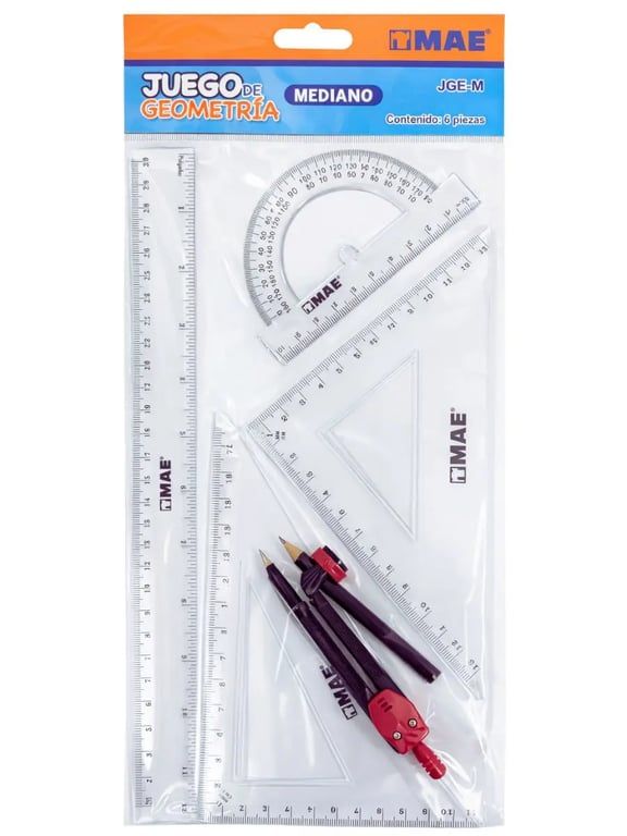 Juego de Geometría MAE (JGE-M) – Regla 30 cm