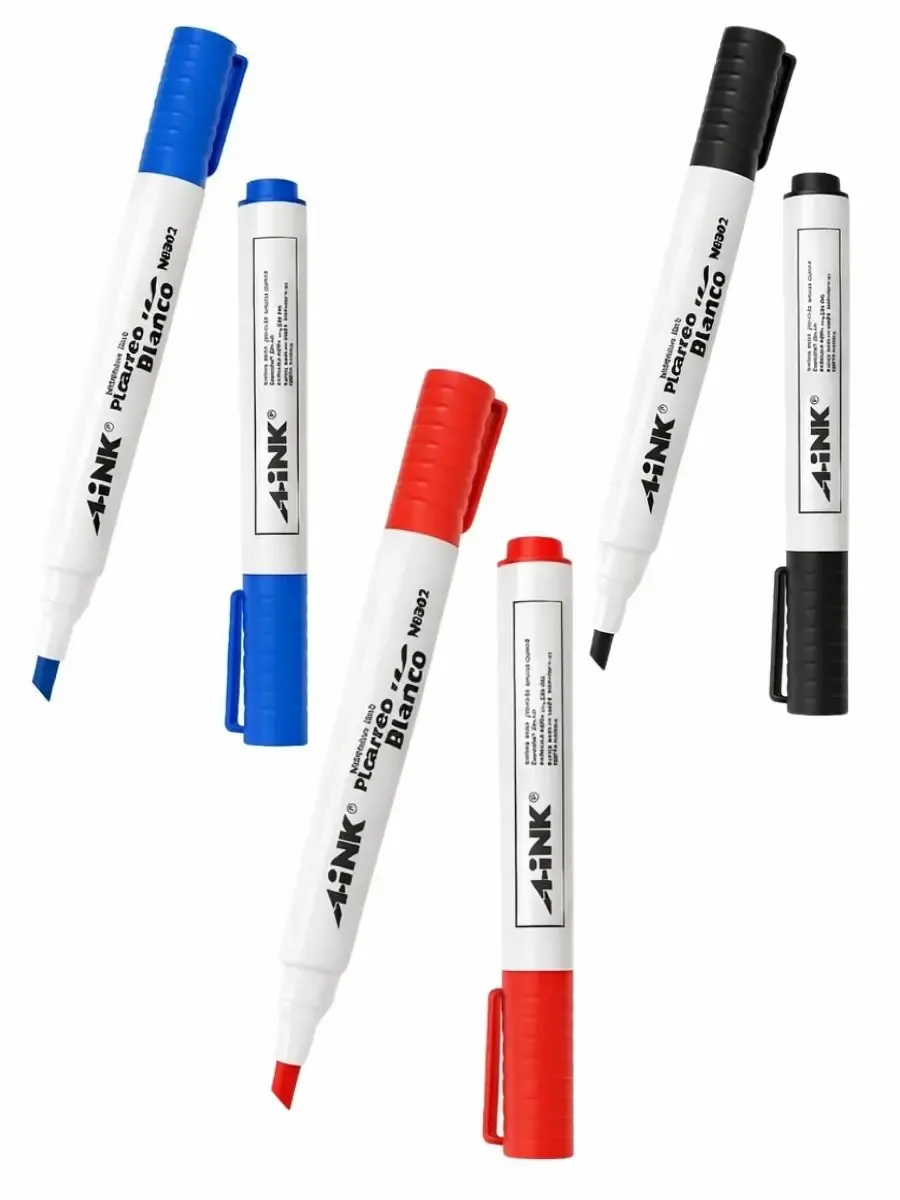 Marcador para Pizarrón Blanco Aink AWB12-S – 12 pzas (Surtido) Caja de 12 marcadores surtidos para pizarrón blanco MAE Aink.