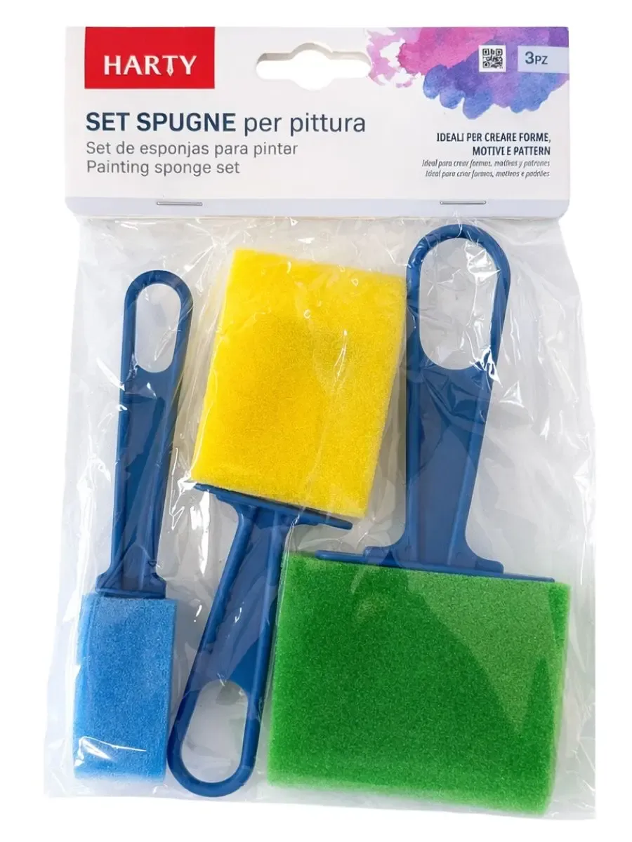 Set de 3 pinceles tipo brocha Harty en Papelerías Mérida