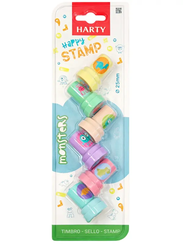 Juego de Sellos Infantiles de Monstruos (Set c/6 Pzas) Set de 6 sellos de monstruos en Papelería Mérida