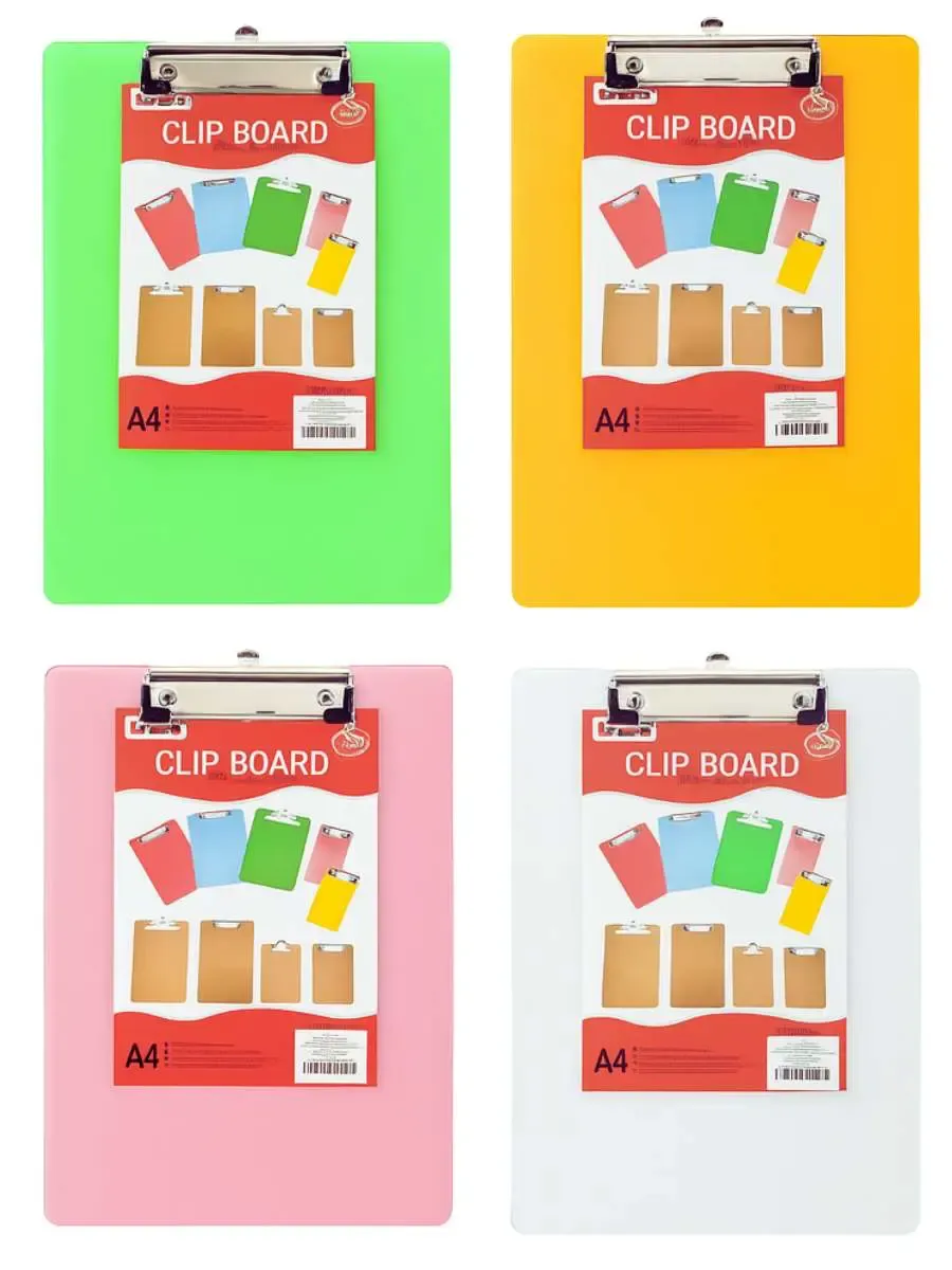 Surtido nacional de tablas con clip desde nuestra bodega matriz.