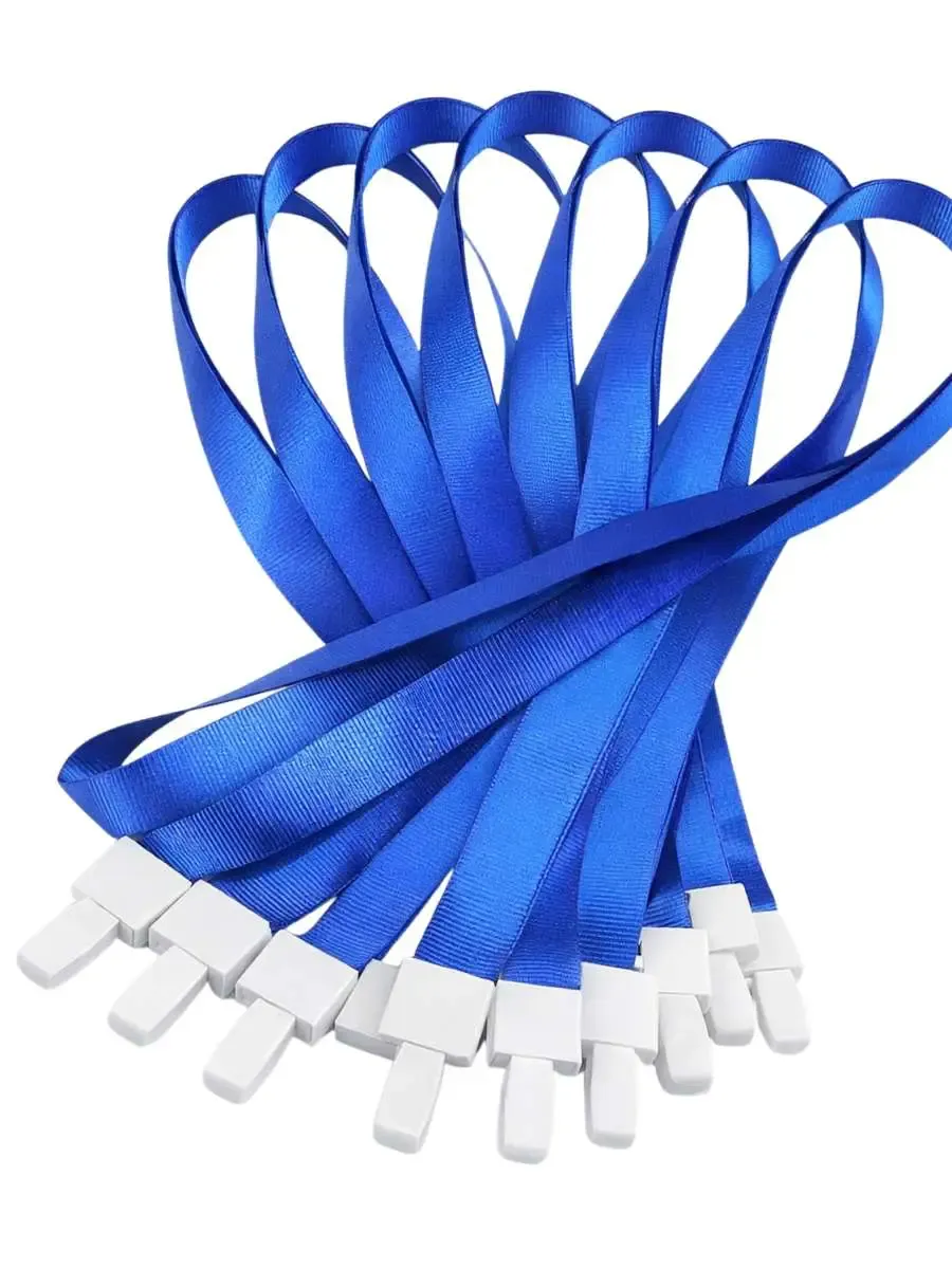 Cordón de Tela para Gafete Azul (Paq 10 pzs) - Mayoreo México