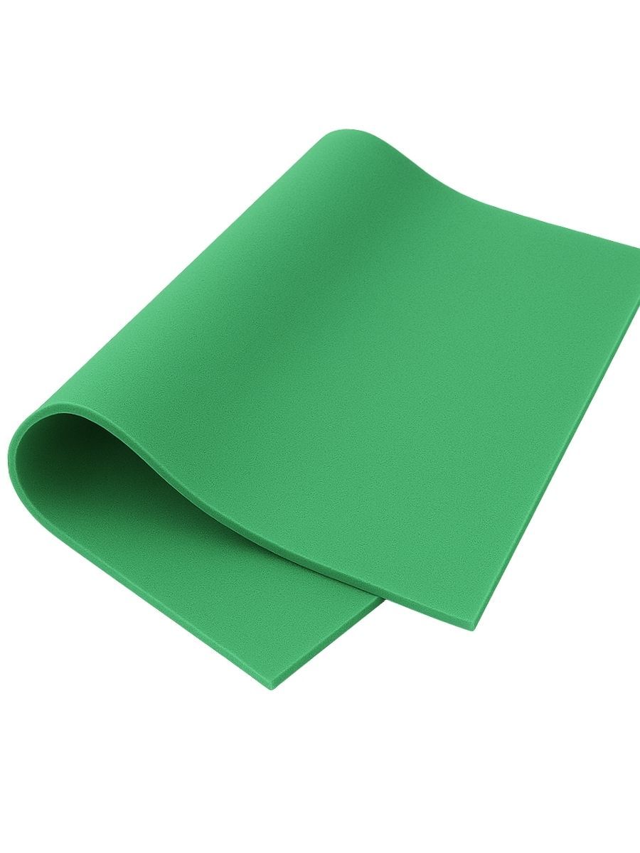 Pliego de foamy 70x90 cm verde bandera para mayoreo nacional.