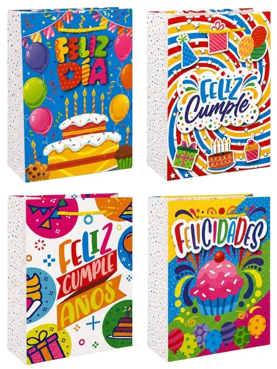 Bolsas de regalo Padcolor Serie Carnaval 29x20 cm paquete de 9.