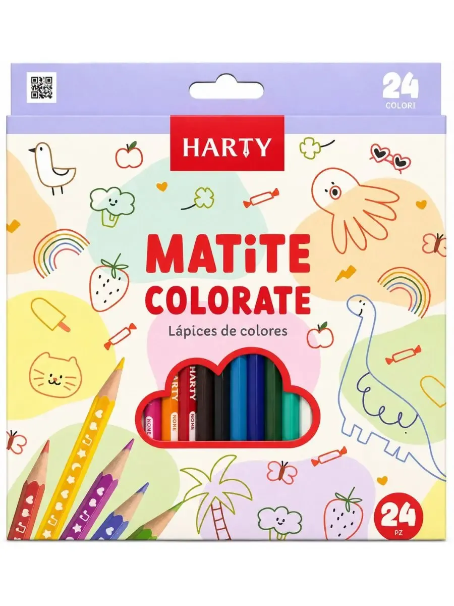 Caja de 24 colores Harty con excelente relación calidad-precio.