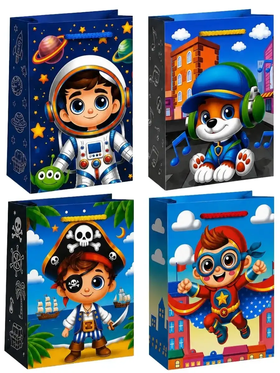 Bolsas de regalo Med Infantil Niño 27x19 cm – c/10 pzas