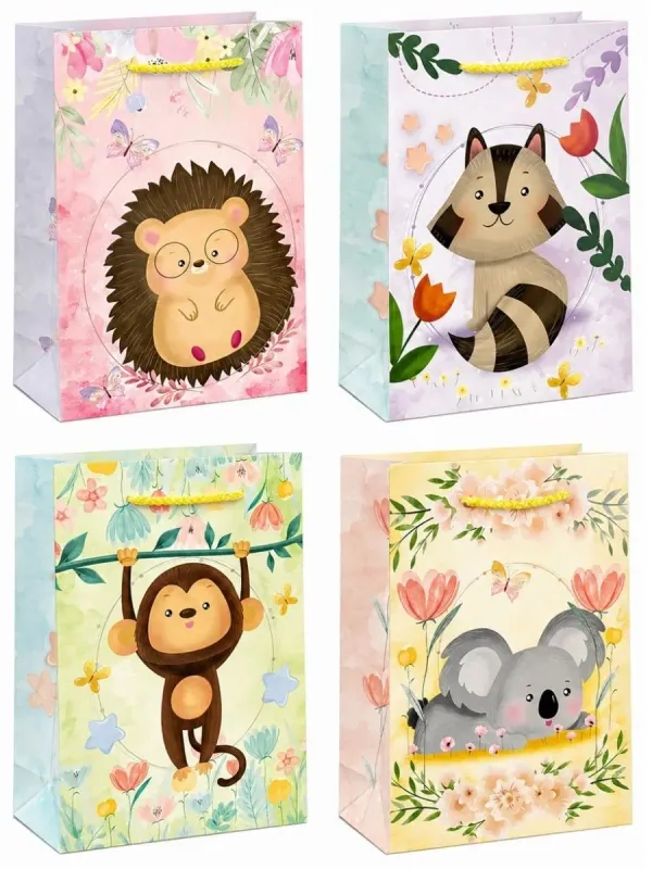 Paquete de 9 bolsas de regalo modelo Bebé Lindos de 22x15cm.