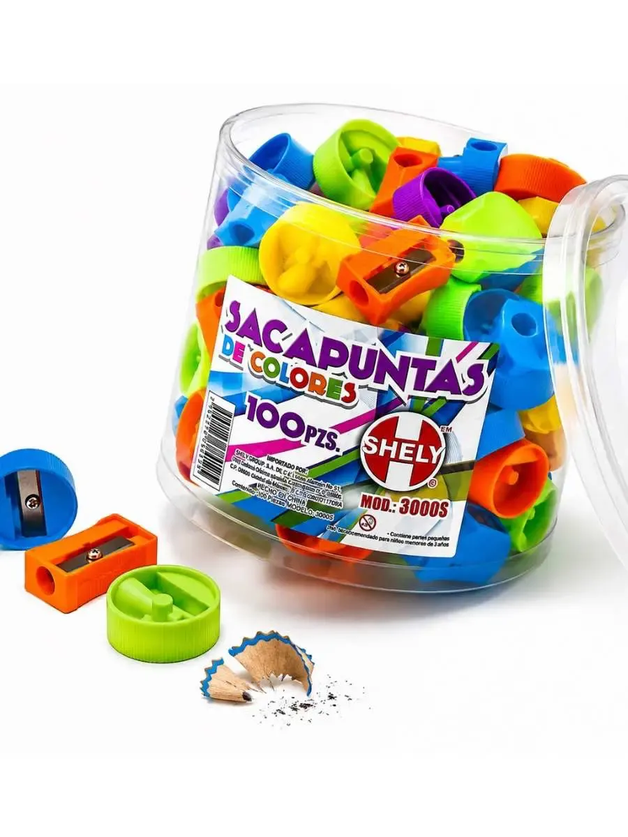 sacapuntas shely 3000s exhibidor 100 piezas mayoreo mexico