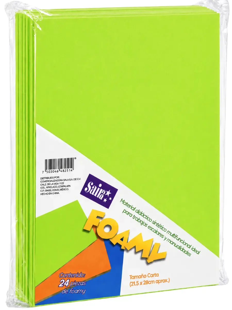 Foamy carta con 24 limon 28 saira foamy carta verde limon mayoreo mexico saira 28 paquete