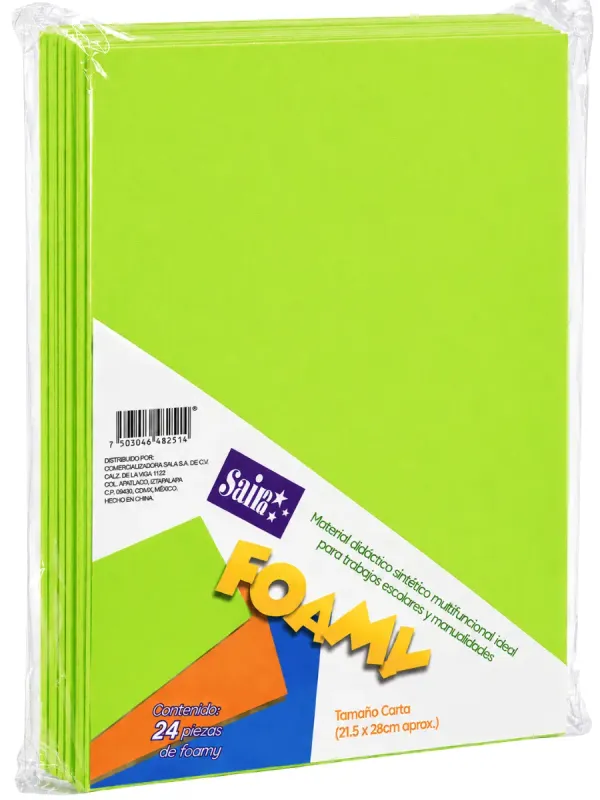 foamy carta verde limon mayoreo mexico saira 28 paquete