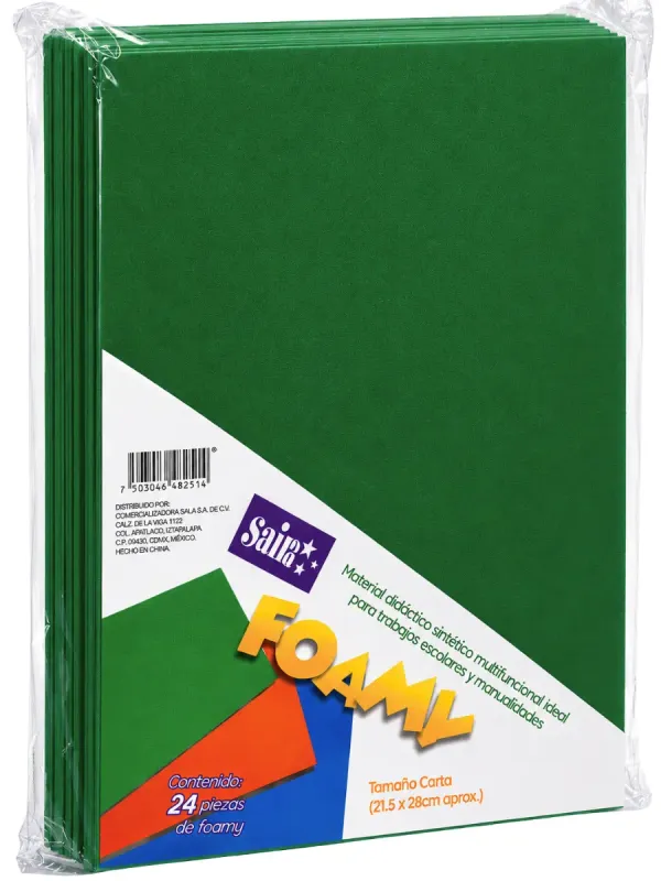 foamy carta verde fuerte mayoreo mexico saira 34 paquete