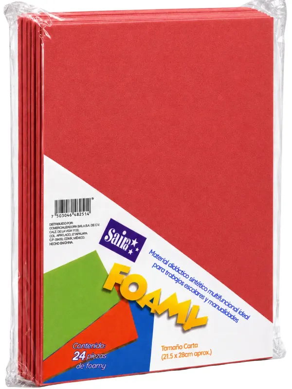 Foamy carta con 24 rojo 01 saira