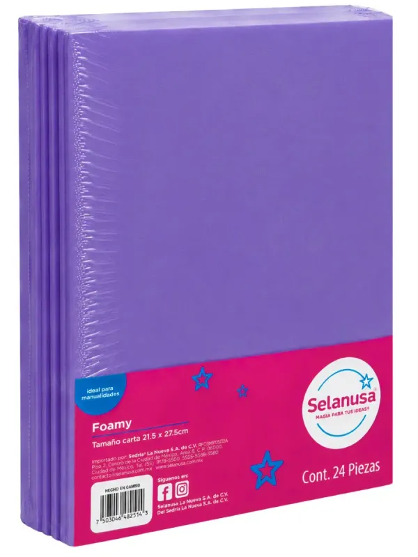 Foamy carta con 24 morado foamymex