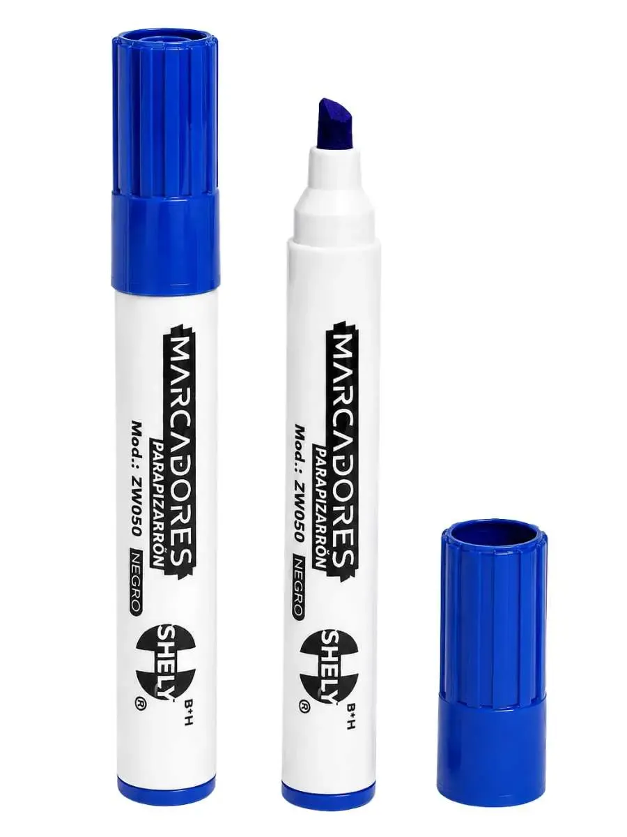 marcador pizarra azul shely zw980 mayoreo punta cincel