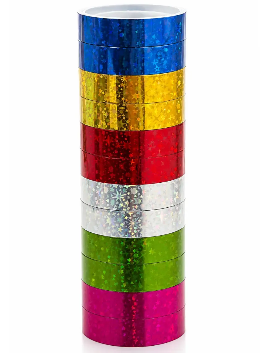 Cintas Metálicas Decorativas – Tubo 12 pzs cintas metalicas decorativas 12 piezas mayoreo