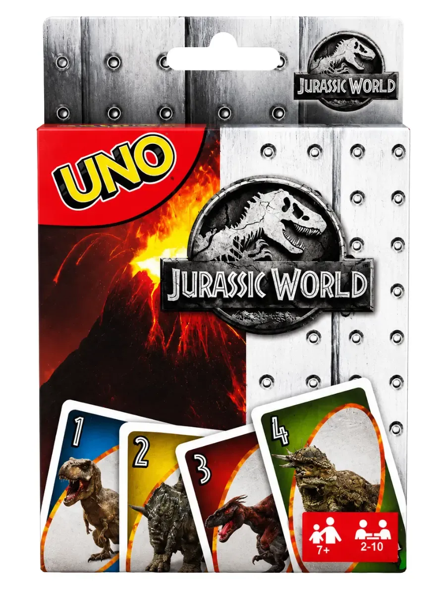 juego cartas uno jurassic world mayoreo mexico baraja dinosaurios mattel