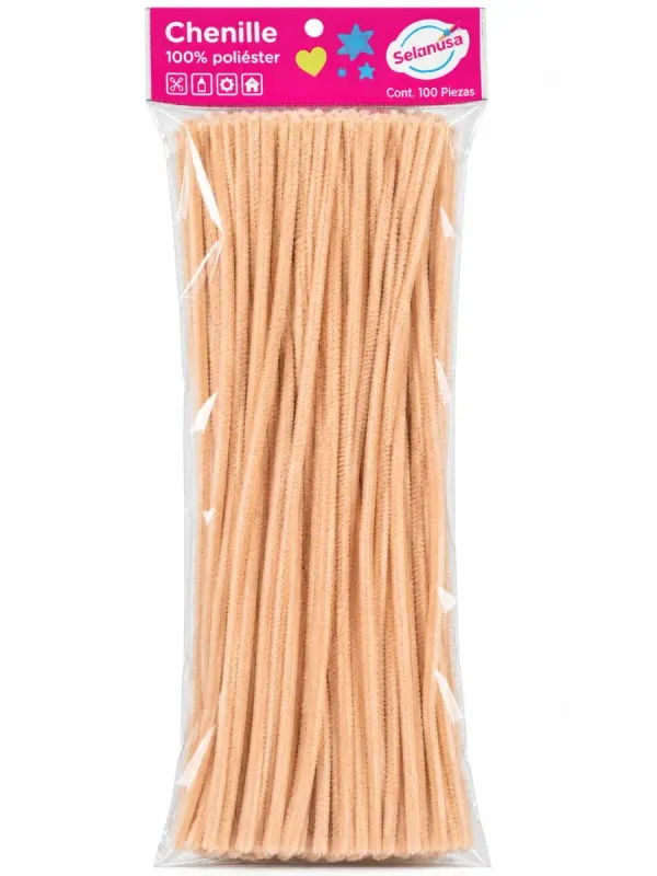 Limpiapipas chenille melón #36 paq 100 pzas – Mayoreo Paquete con 100 limpiapipas chenille melón #36 Selanusa al por mayor