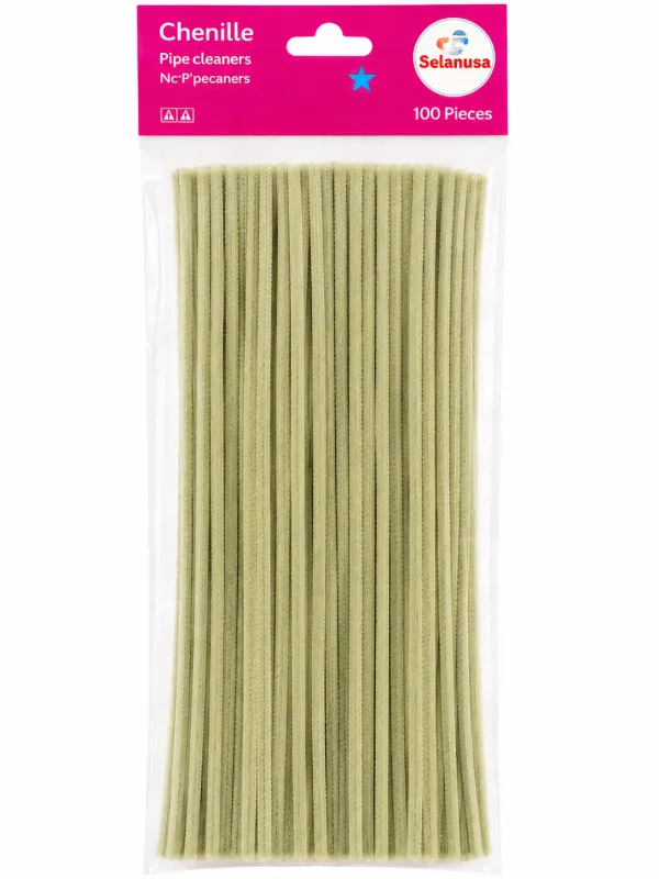 Limpiapipas Crema #163 – Chenille c/100 pzas
