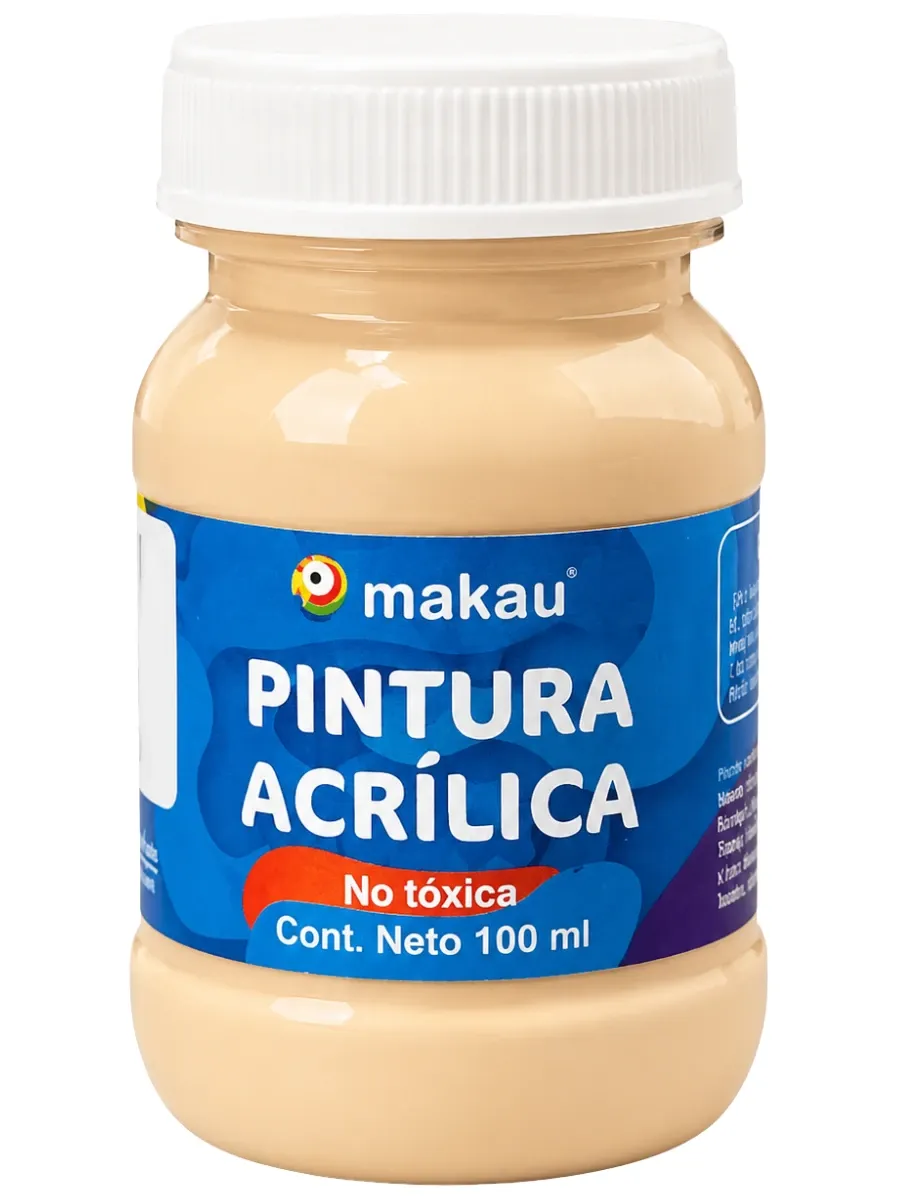 Pintura Acrílica Makau Carne Claro 100ml – Mayoreo pintura acrilica makau carne claro 100ml manualidades mayoreo