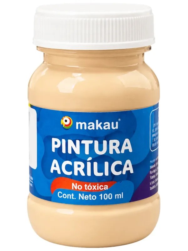pintura acrilica makau carne claro 100ml manualidades mayoreo