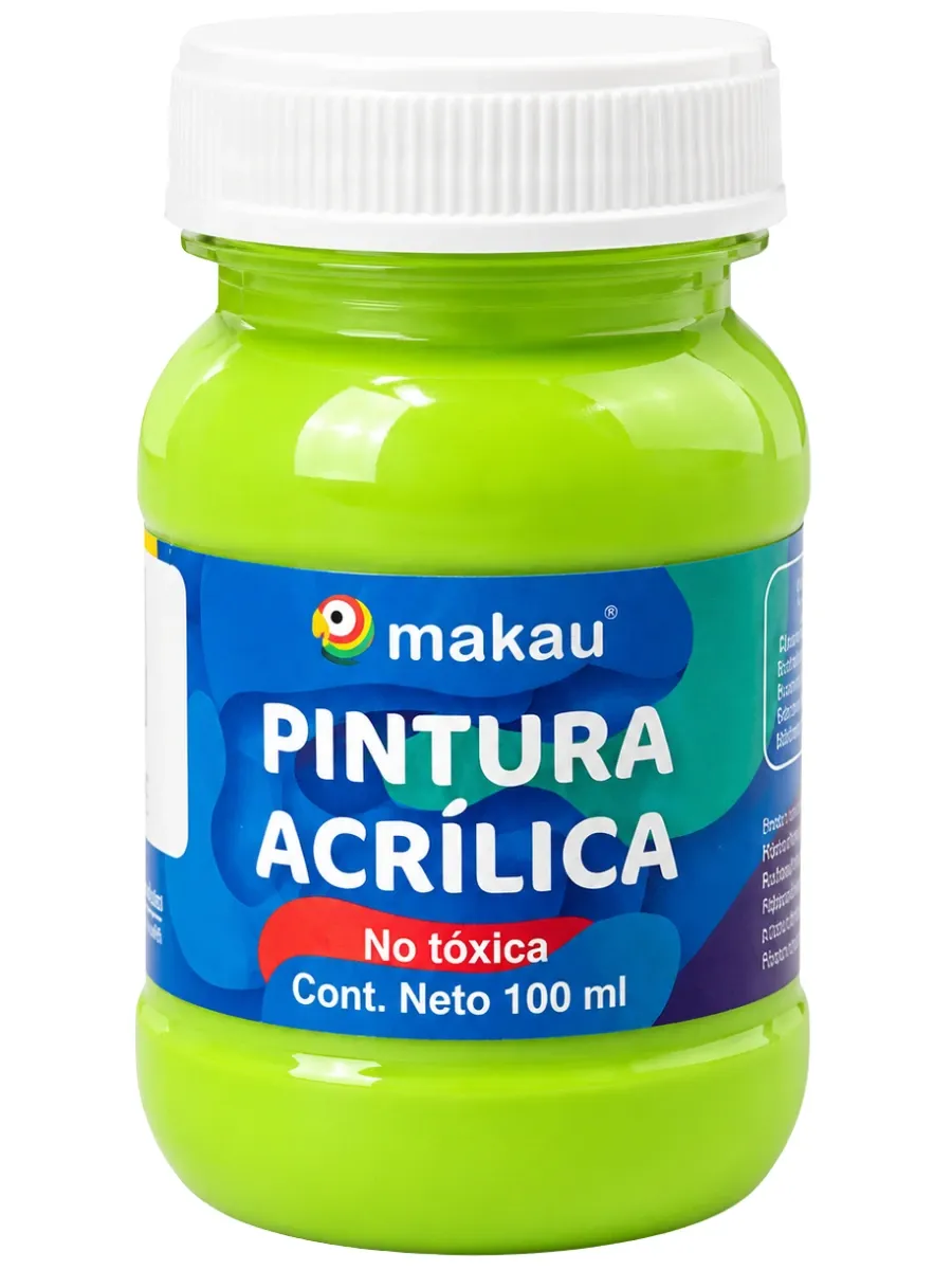 pintura acrilica makau verde pistache 100ml manualidades mayoreo
