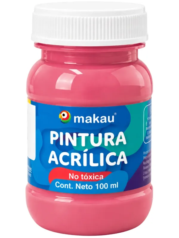 acrilico makau 100ml rosa mexicano distribuidora nacional papeleria